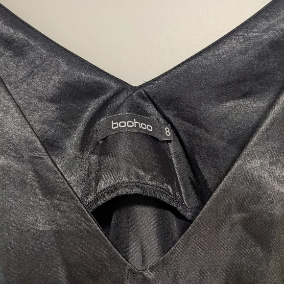 Boohoo Black Silky Tank - Picture 3 of 3